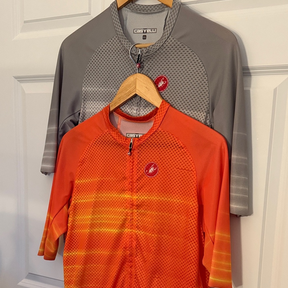 Castelli Cycling Jersey Bundle - Orange and Gray 2XL